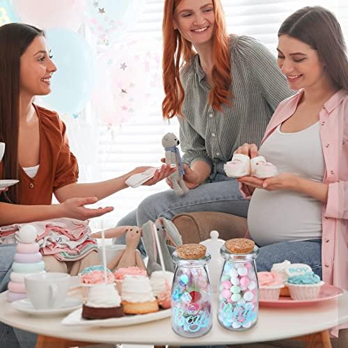24 Pieces It's a Boy Baby Shower Party Favors Vintage Milk Favor Jars DIY Glass Milk Jars Bottles Blue Mini It's a Boy Sports Baby Shower Bottles with Cork for Guests Gender Reveal Centerpiece Decor - Image 7