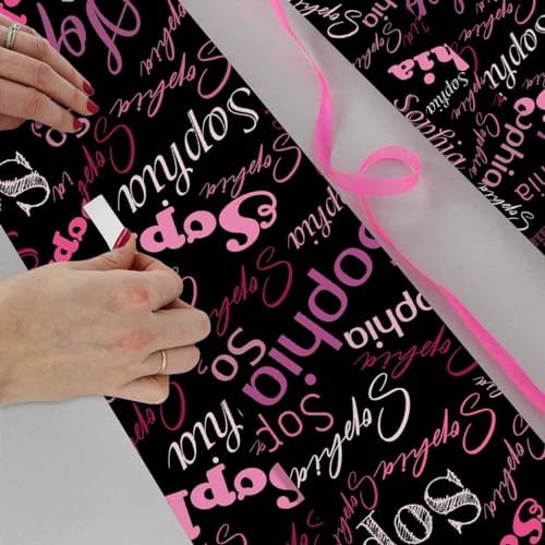 AOFUN Personalized Gift Wrapping Paper With Name Logo - 5 Rolls 58" x 23" - Funny Custom Gifts for Friends - Image 4