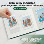 3 Inch Linen Hardcover Mini Photo Album, 52 Pockets with Extra Wide Writing Space for Fujifilm Instax Mini, Evo Liplay Instant Camera,Digital Camera,HP Sprocket, K-pop Photo Cards (Olive) - Image 5