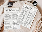 All Ewired Up 150 Piece Minimalist Baby Shower Games for 50 Guests, Trivia, Predictions & Advice, Word Scramble, Thick Card Stock - Image 7