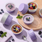 200 Pack Aluminum Cupcake Liners with Lids,Taro Purple,Plain - Image 2