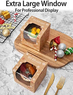 Happyhiram 50 Pack Kraft Brown Single Christmas Cupcake Boxes with Inserts - Image 5