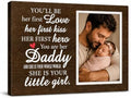 TWING Personalized New Dad and Baby Photo Canvas Wall Decor, 16 X 12 in by TwingRepublic
