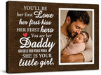 TWING Personalized New Dad and Baby Photo Canvas Wall Decor, 16 X 12 in by TwingRepublic