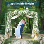 Wedding Arch 9.8FT*9.8FT Square Backdrop Stand Metal Arch Frame Wedding Arches for Ceremony Frame Gold Wedding Decorations Arch Party Garden Flower Plants Rack Decor - Mustard Yellow - Image 3