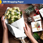 Vanhench White Wrapping Paper Roll 39"×1200" (100FT), Bulletin Board Paper, Arts & Crafts, Bouquet Flower Paper, Painting Drawing Paint Easel Poster Chart Paper, Classroom Art Supplies 70GSM 50LB - Image 5