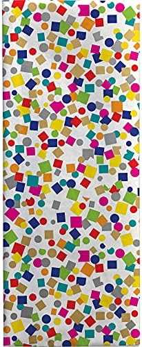 Jillson Roberts 20" x 30" Printed Birthday Gift Tissue, Party Confetti White (48 Folded Sheets) - Image 2
