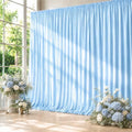 10ft x 10ft Baby Blue Backdrop Curtains for Parties, 2 Panels 5ft x 10ft Wrinkle-Free Light Blue Drapes for Baby Shower Boy Gender Reveal Birthday Kids Party Little Prince Photo Background by Gewonelife