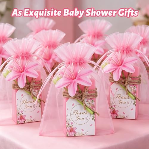 50PCS Pink Eucalyptus Soap Wedding Favors Handmade Thank You Gifts - Image 5
