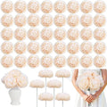 Peonies Artificial Flowers Bulk, 4.7’’ 56 Pcs Fake Peony - Champagne by Scawim