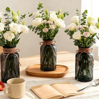6 Pack Mason Jar Vases for Centerpieces, Black Glass Flower Vase - Image 5