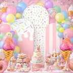 Foilswirl 34 Pcs Ice Cream Arch Backdrop Covers, Ice Cream Party Decoration - Image 2