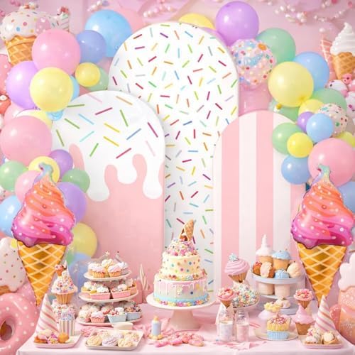 Foilswirl 34 Pcs Ice Cream Arch Backdrop Covers, Ice Cream Party Decoration - Image 2