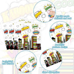 200pcs Super Party Plates Napkins Forks Hero Theme Party Tableware Set Hero Action Sign Party Disposable Paper Dessert Cake Dinnerware Boy Girl Happy Birthday Party Baby Shower Decor Supplies Serve 50 - Image 2