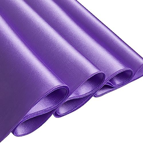 6 Pack Satin Table Cover, Light Purple, 60 x 102 Inches - Image 2