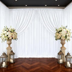 50x10ft White Backdrop Curtain Panels for Parties - Wrinkle Free Polyester Photo Curtain Backdrop Wedding Back Drop Fabric Drapes for Party Decorations Background for Photography - Image 2