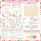 Funnymoom 426 Pcs Rose Baby Shower Games Set Pack, 8 Games Floral - Image 3