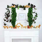 Soaoo 26 Pcs Gold Animals Figures Palm Leaves Cake Toppers, Safari Animal - Image 5