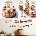 Costova Coffee Baby Shower Party Decorations – 120 Pcs A Baby Is Brewing Party Supplies with Balloon Garland, Banner, Backdrop, Tablecloth, Cake & Cupcake Toppers, Boxes, Badges, Sash, Poster - Image 4
