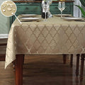 SASTYBALE Jacquard Tablecloth, Rectangle 60" x 120", Gold by SASTYBALE