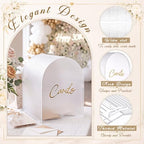 BreezeHug Frosted Clear Arched Acrylic Wedding Card Box with 3D Cards Letters, Modern Card Holder with Slot for Reception, Bridal Shower, Baby Shower, Birthday Party - Image 4