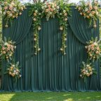 50ft x 10ft Wrinkle Free Hunter Green Wedding Backdrop Curtains for Party Bridal Shower Reception Decorations Green Fabric Curtain Backdrops Drapes for Photography Baby Shower Birthday Background - Image 4