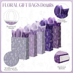 Kolldenn 100 Pcs Small Gift Bags Bulk, Purple, 8.27 x 5.91 x 3.15 Inch - Image 3