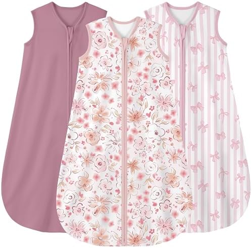 Yoofoss Baby Sleep Sack 6-12 Month 0.5TOG 100% Organic Cotton 2-Way Zipper by YOOFOSS