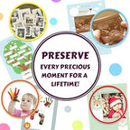 Baby Memory Book w/Keepsake Box & 30 Monthly & Baby First Milestone Stickers - Gender Neutral First Year Scrapbook Journal - Baby Photo Album for Boys - Image 6
