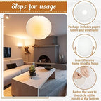 2 Pack 30 Inch Large Paper Lanterns White Hanging Lantern for Decor - Image 3