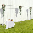10ftx20ft Backdrop Stand, Portable Pipe and Drape Backdrop Stand for Parties Silver Wedding Garden Balloon Arch Frame for Wedding Birthday Parties Banquets Background Decor (9.8x19.7ft) - Image 4