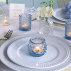 DARJEN Blue Votive Candle Holders Set of 36- Round Candle Holders Bulk, Glass Candle Holder for Wedding Home Decoration, Tea Lights Candle Holders for Wedding Shower, Party & Gift - Image 2