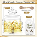 Jingmore 60 Sets Mini Crown Candy Boxes Party Favor,Gold - Image 2