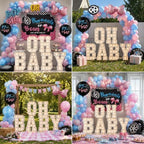 OH BABY Marquee Light-Up Letters, oh baby lettersg ender reveal decorations gender reveal decorations oh baby sign big letters (3FTOHBABY+Blue Pink Balloon) - Image 4