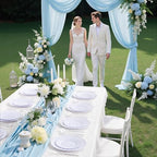 150 Pcs White Heavy Duty Plastic Plates for Party Scalloped Plates - Image 6