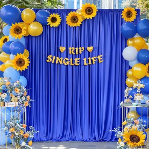 20x10ft Royal Blue Backdrop Curtains for Wedding Parties Wrinkle Free Royal Blue Curtains Photo Backdrop Drapes for Photography Birthday Baby Shower Soft Fabric Party Backgournd for Photoshoot by Partisky