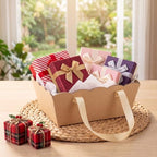 Fuyoo 8 Pack Kraft Basket for Gifts Empty 10x8" Thick Scalloped Gift Bags - Image 4