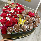 UNIKPACKAGING Set of 3, Heart Shaped Flower/Gift Boxes (Black) - Image 3