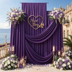 20ft x 15ft Purple Backdrop Curtains, Wrinkle Free Drapes Back Drop Cloth - Image 6