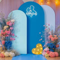 Blue Arch Backdrop Cover Set of 3 Blue Arch Cover 6FT 6.6FT 7.2FT Wedding Baby Shower Party Arch Covers Stretchy Backdrop Birthday Arch Stand Cover Spandex Ceremony Bridal Shower Decoration by LittleFunny