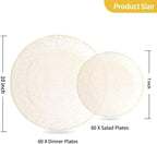 Goodluck 120PCS Gold Plastic Plates, Disposable Gold Glitter Plates - Image 4