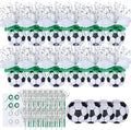 72 Pieces Soccer Paper Lanterns Centerpieces Decorations 8'' Soccer Lanterns Table Centerpieces with Metallic Foil Centerpiece Wrapping Paper and Ribbons for Soccer Birthday Party (72 PCS, Soccer) by Unknown