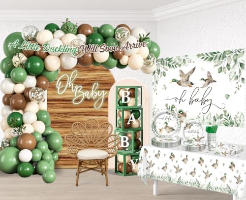 302PCS Cocomigo Mallard Duck Baby Shower Set, All-in-One Kit, Serves 25 - Image 3