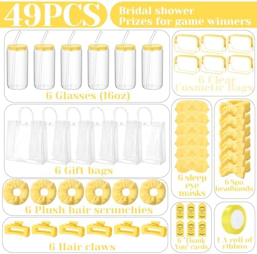 48 Pcs Baby Shower Game Prizes Gift Set for Guests, Yellow - Image 2