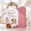 Tegeme 2 Pcs 7.2ft & 6ft The Apple of Our Eye Arch Backdrop Cover by Tegeme