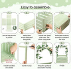 Barydat Wooden Baby Shower Crate Closet Baskets for Baby Shower, Green - Image 4