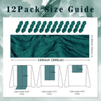 12 Pack Teal 10FT Cheesecloth Table Runner Rustic Gauze Cheese Cloth Table Runner for Wedding Bridal Baby Shower Table Decorations Boho Fabric Sheer Birthday Party Table Decor 20 x 120 Inch Long - Image 2