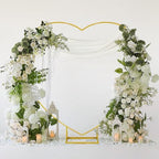 6.7FT Heart Arch Stand for Proposal Heart Shaped Metal Balloon Arch Kit Gold Wedding Heart Arch Backdrop Stand for Ceremony, Valentine's Day, Baby Shower, Birthday Party Decorations - Image 6