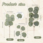 Lincia 80 Pcs Giant Tissue Paper Flowers with Artificial Eucalyptus Leaves, Large Paper Flower Decoration for Wall Tea Party Supplies Baby Shower Birthday Nursery Room Wedding(Elegant Color,19''/12'') - Image 3