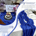 Royal Blue Boho Cheesecloth Table Runner 12 Pack 17x108 Inch Sheer Gauze - Image 7
